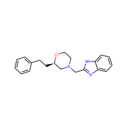 c1ccc(CC[C@@H]2CN(Cc3nc4ccccc4[nH]3)CCO2)cc1 ZINC000019789847