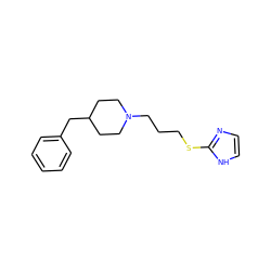 c1ccc(CC2CCN(CCCSc3ncc[nH]3)CC2)cc1 ZINC000027619806