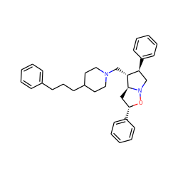 c1ccc(CCCC2CCN(C[C@@H]3[C@@H](c4ccccc4)CN4O[C@H](c5ccccc5)C[C@@H]34)CC2)cc1 ZINC000013439117