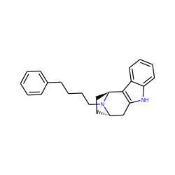 c1ccc(CCCCN2[C@H]3CC[C@H]2c2c([nH]c4ccccc24)C3)cc1 ZINC000253636357