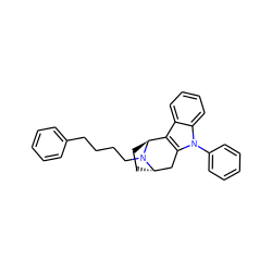 c1ccc(CCCCN2[C@H]3CC[C@H]2c2c(n(-c4ccccc4)c4ccccc24)C3)cc1 ZINC000261191434