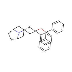 c1ccc(CCCN2[C@H]3CC[C@@H]2C[C@H](CCOC(c2ccccc2)c2ccccc2)C3)cc1 ZINC000100897317