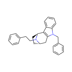 c1ccc(CCN2[C@H]3CC[C@H]2c2c(n(Cc4ccccc4)c4ccccc24)C3)cc1 ZINC000195293920