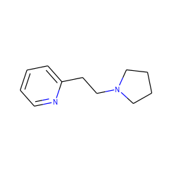 c1ccc(CCN2CCCC2)nc1 ZINC000000393798