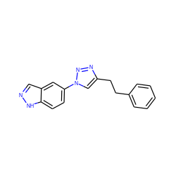 c1ccc(CCc2cn(-c3ccc4[nH]ncc4c3)nn2)cc1 ZINC000066098997