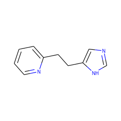 c1ccc(CCc2cnc[nH]2)nc1 ZINC000013560684