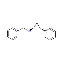 c1ccc(CN[C@H]2C[C@@H]2c2ccccc2)cc1 ZINC000035807211