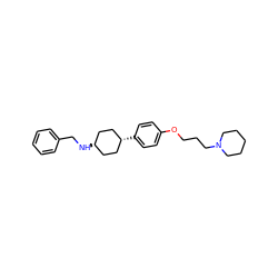 c1ccc(CN[C@H]2CC[C@@H](c3ccc(OCCCN4CCCCC4)cc3)CC2)cc1 ZINC000101437317