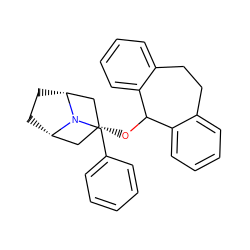 c1ccc(CN2[C@H]3CC[C@@H]2C[C@H](OC2c4ccccc4CCc4ccccc42)C3)cc1 ZINC000101549451