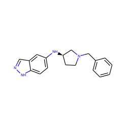 c1ccc(CN2CC[C@@H](Nc3ccc4[nH]ncc4c3)C2)cc1 ZINC000028642351