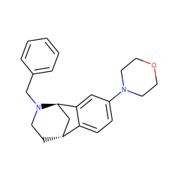 c1ccc(CN2CC[C@@H]3C[C@@H]2c2cc(N4CCOCC4)ccc23)cc1 ZINC000104189128