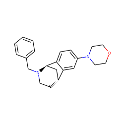 c1ccc(CN2CC[C@@H]3C[C@@H]2c2ccc(N4CCOCC4)cc23)cc1 ZINC000103044224