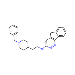 c1ccc(CN2CCC(CCNc3cc4c(nn3)-c3ccccc3C4)CC2)cc1 ZINC000013863625