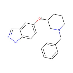 c1ccc(CN2CCC[C@@H](Oc3ccc4[nH]ncc4c3)C2)cc1 ZINC000028641259