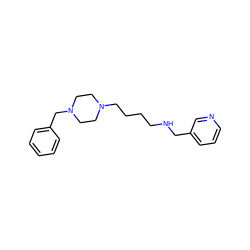 c1ccc(CN2CCN(CCCCNCc3cccnc3)CC2)cc1 ZINC000069748060