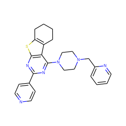 c1ccc(CN2CCN(c3nc(-c4ccncc4)nc4sc5c(c34)CCCC5)CC2)nc1 ZINC000223690925