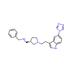 c1ccc(CNC[C@H]2CCN(CCc3c[nH]c4ccc(-n5cnnc5)cc34)C2)cc1 ZINC000013765972