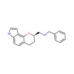 c1ccc(CNC[C@H]2CCc3ccc4[nH]ccc4c3O2)cc1 ZINC000012356074