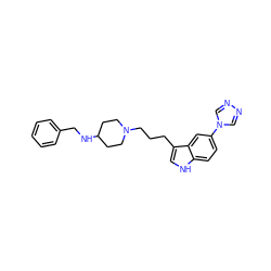 c1ccc(CNC2CCN(CCCc3c[nH]c4ccc(-n5cnnc5)cc34)CC2)cc1 ZINC000013765979