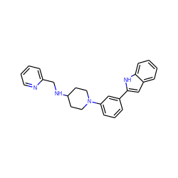 c1ccc(CNC2CCN(c3cccc(-c4cc5ccccc5[nH]4)c3)CC2)nc1 ZINC000618012529