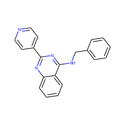 c1ccc(CNc2nc(-c3ccncc3)nc3ccccc23)cc1 ZINC000000509842