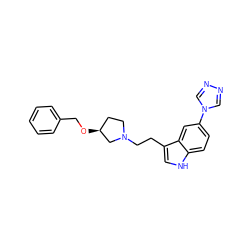 c1ccc(CO[C@H]2CCN(CCc3c[nH]c4ccc(-n5cnnc5)cc34)C2)cc1 ZINC000013765959