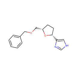 c1ccc(COC[C@@H]2CC[C@H](c3c[nH]cn3)O2)cc1 ZINC000013524102