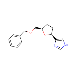 c1ccc(COC[C@H]2CC[C@@H](c3c[nH]cn3)O2)cc1 ZINC000013524098