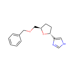 c1ccc(COC[C@H]2CC[C@H](c3c[nH]cn3)O2)cc1 ZINC000013524106