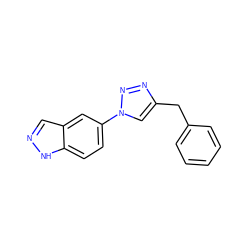 c1ccc(Cc2cn(-c3ccc4[nH]ncc4c3)nn2)cc1 ZINC000063298310