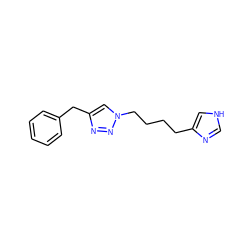 c1ccc(Cc2cn(CCCCc3c[nH]cn3)nn2)cc1 ZINC000066124309