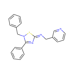 c1ccc(Cn2s/c(=N/Cc3cccnc3)nc2-c2ccccc2)cc1 ZINC000101506349