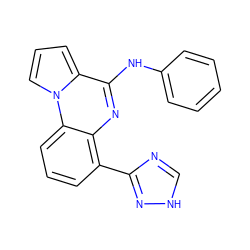 c1ccc(Nc2nc3c(-c4nc[nH]n4)cccc3n3cccc23)cc1 ZINC000084635091