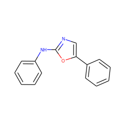 c1ccc(Nc2ncc(-c3ccccc3)o2)cc1 ZINC000013611247