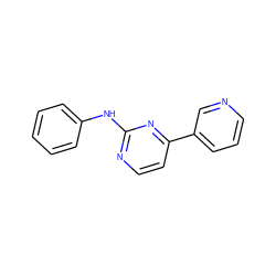 c1ccc(Nc2nccc(-c3cccnc3)n2)cc1 ZINC000029559018