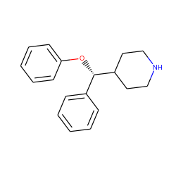c1ccc(O[C@@H](c2ccccc2)C2CCNCC2)cc1 ZINC000013530798