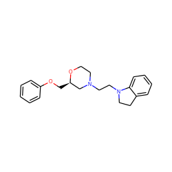 c1ccc(OC[C@@H]2CN(CCN3CCc4ccccc43)CCO2)cc1 ZINC000205506989