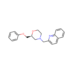 c1ccc(OC[C@@H]2CN(Cc3ccc4ccccc4n3)CCO2)cc1 ZINC000361660206