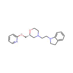 c1ccc(OC[C@H]2CN(CCN3CCc4ccccc43)CCO2)nc1 ZINC000205513820