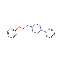 c1ccc(OCCN2CCN(c3ccccc3)CC2)cc1 ZINC000053294401