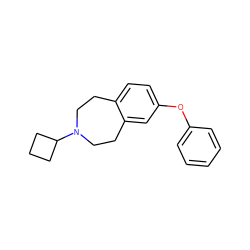 c1ccc(Oc2ccc3c(c2)CCN(C2CCC2)CC3)cc1 ZINC000034063927