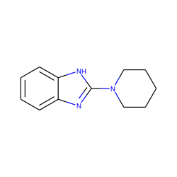 c1ccc2[nH]c(N3CCCCC3)nc2c1 ZINC000011535802