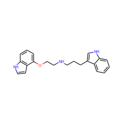 c1ccc2c(CCCNCCOc3cccc4[nH]ccc34)c[nH]c2c1 ZINC000013581104