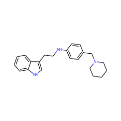 c1ccc2c(CCNc3ccc(CN4CCCCC4)cc3)c[nH]c2c1 ZINC000096914946