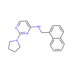 c1ccc2c(CNc3ccnc(N4CCCC4)n3)cccc2c1 ZINC000049089348