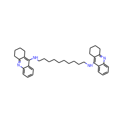 c1ccc2c(NCCCCCCCCCCNc3c4c(nc5ccccc35)CCCC4)c3c(nc2c1)CCCC3 ZINC000014947255