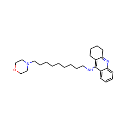 c1ccc2c(NCCCCCCCCCN3CCOCC3)c3c(nc2c1)CCCC3 ZINC000072113697