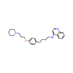 c1ccc2c(NCCCCc3ccc(OCCCN4CCCCC4)cc3)ccnc2c1 ZINC000013472678