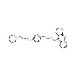 c1ccc2c(NCCCc3ccc(OCCCN4CCCCC4)cc3)c3c(nc2c1)CCCC3 ZINC000013472677