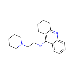 c1ccc2c(NCCN3CCCCC3)c3c(nc2c1)CCCC3 ZINC000013472650